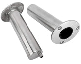 YaeMarine 2-pack stainless rod holders with drain for durable marine use
