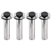 YaeMarine 4-piece stainless steel rod holders with 15-degree top plate