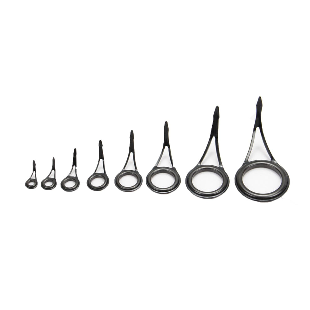 YAFIYGI 8pcs fishing rod eyelets set – assorted sizes in stainless steel and ceramic