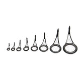 YAFIYGI 8pcs fishing rod eyelets set – assorted sizes in stainless steel and ceramic