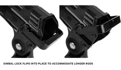 Marine-grade polymer material close-up on YakAttack rod holder