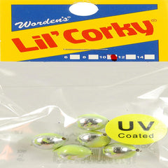 Yakima Bait Lil Corky 6-pack size 10 DTUC UV lure improves visibility in UV light