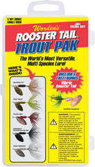 Wordens Rooster Tail spinner box by Yakima Bait with inline design for easy rigging.