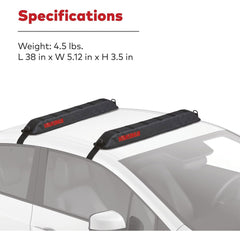 Yakima EasyTop straps and double-latch buckle secure gear efficiently.
