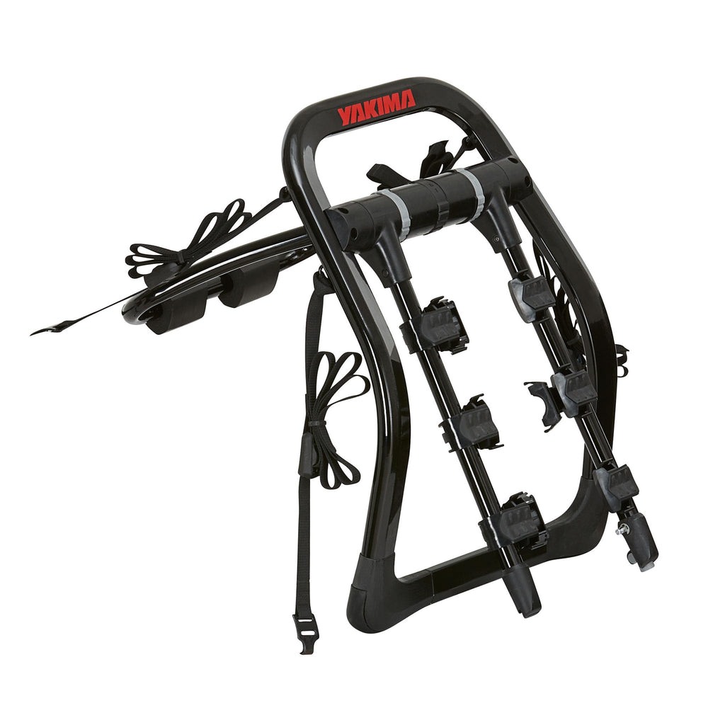 Yakima FullBack 3 on car with bikes securely mounted for travel