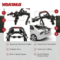 Yakima Fullback with SuperCush ZipStrip protects bikes during loading