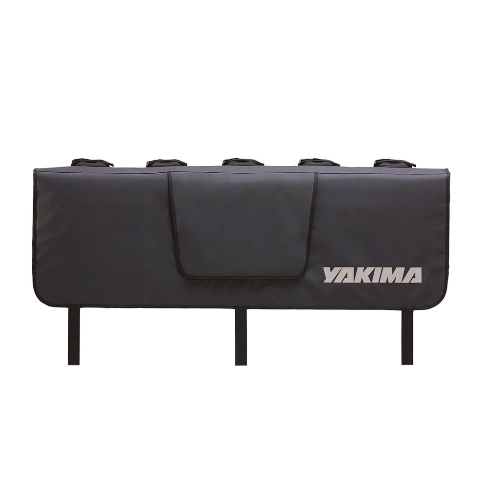 Yakima Gatekeeper front view; durable tailgate pad protects bike frames during transport.
