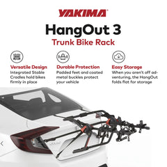 Yakima HangOut padded feet protect your car’s finish during use.