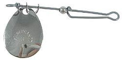 Yakima Hildebrandt Idaho Spinner close-up, #1 Nickel with gold plating and easy attachment