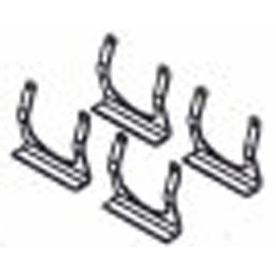 Yakima Q Tower lock fastener set with retaining clips for secure roof rack assembly.