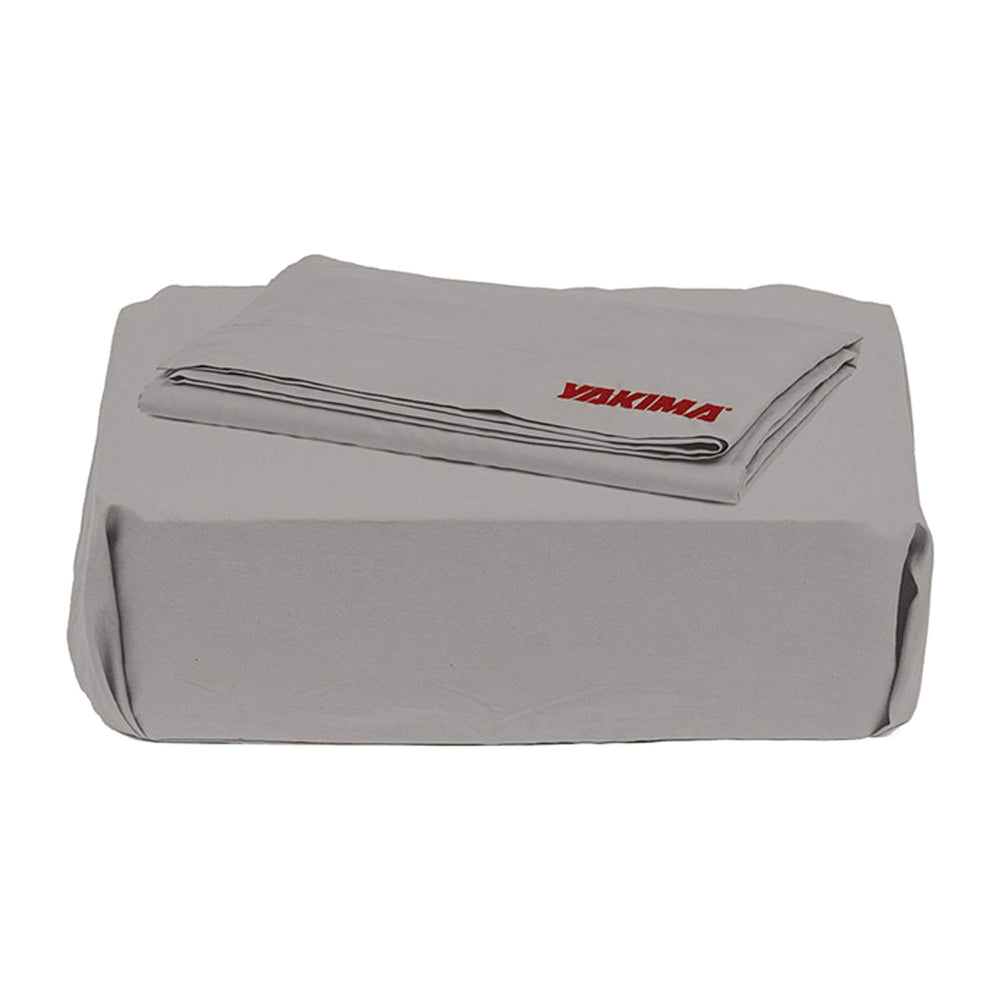 Yakima SkyRise gray cotton sheet close-up texture for soft comfort.