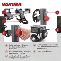 Yakima SpareRide built-in bottle opener for trail-side refreshments