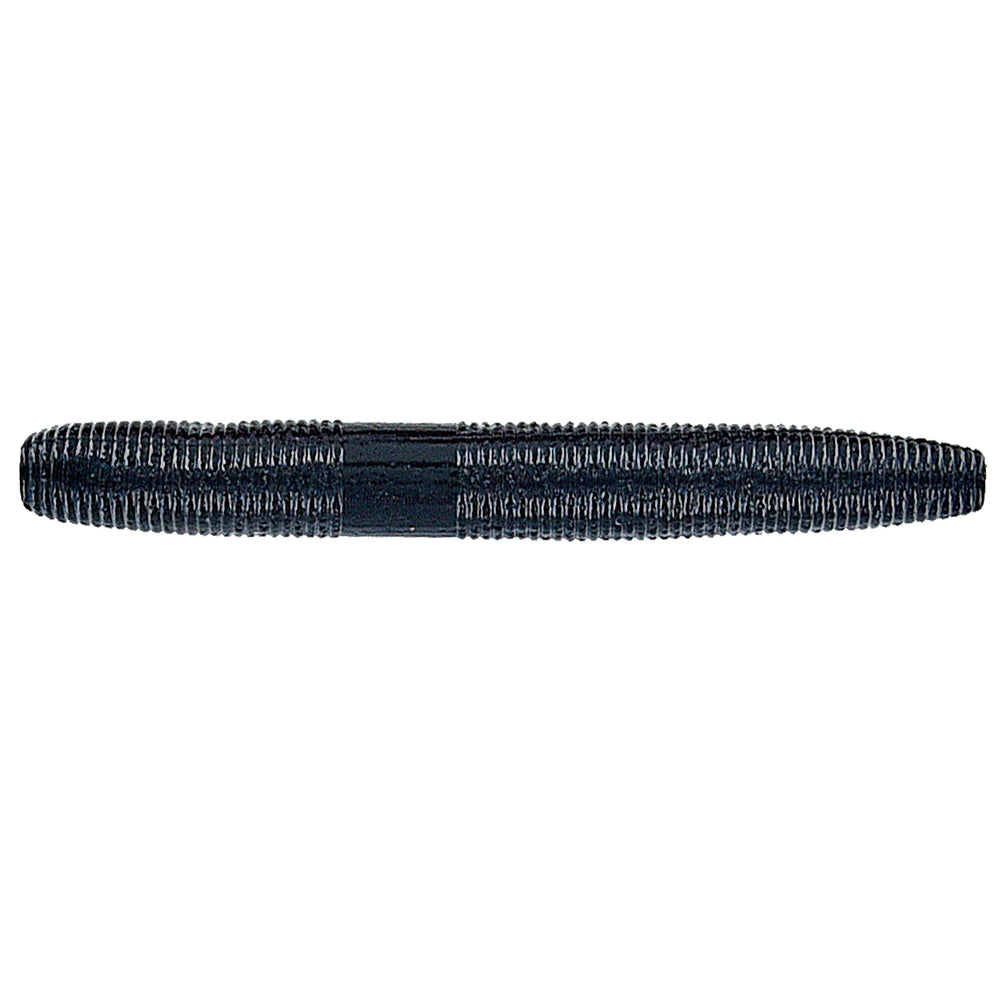 Yamamoto 3'' Fat Senko Black NF front view, a versatile soft bait for multiple rigging styles.