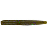 Yamamoto 3-inch Fat Senko green pumpkin with green-purple flakes, versatile for many rig styles.