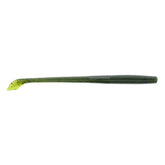 Yamamoto 7.75in Kut Tail Worm Watermelon Pepper side view, flicker action for finesse rigs