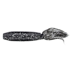 Yamamoto Fat Ika 4-inch Smoke with Large Silver, ideal for precise flipping and bass presentations.