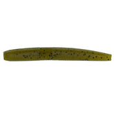 Yamamoto Fat Senko 3-inch green pumpkin black flake, versatile bass lure for multiple rigs.
