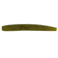 Yamamoto Fat Senko 3-inch green pumpkin black flake, versatile bass lure for multiple rigs.