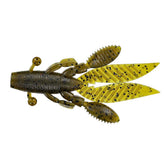 Yamamoto Flappin' Hog 3.75-inch Green Pumpkin with large black, ideal for flipping and pitching.