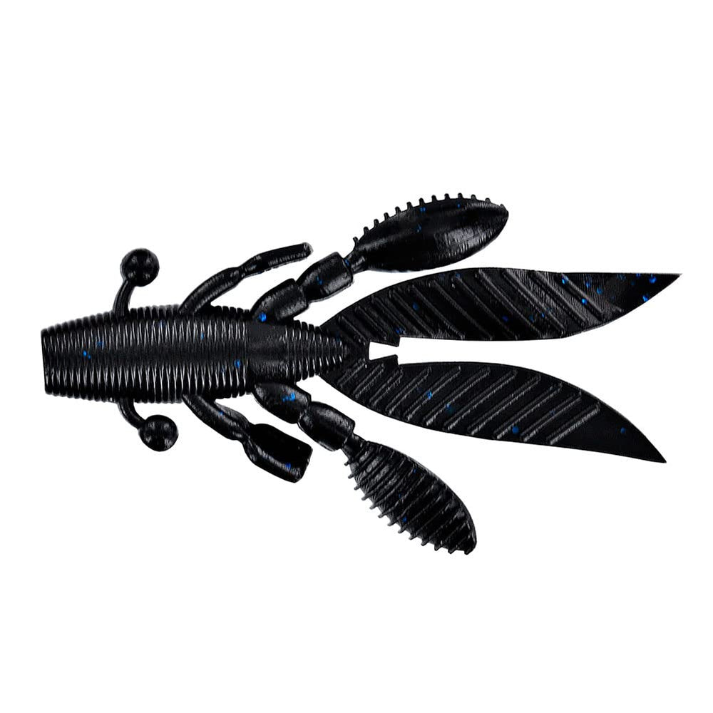 Yamamoto Flappin' Hog black-blue flake lure for flipping into heavy cover.