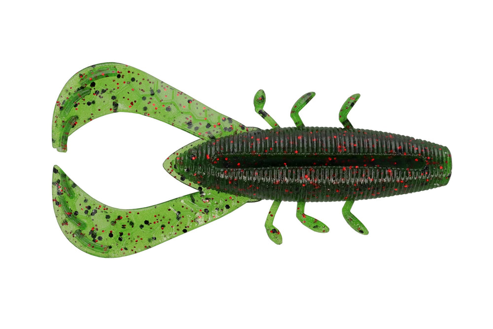 Yamamoto NUKI Bug 3.5-inch watermelon-black-red lure with lifelike action for finesse fishing.