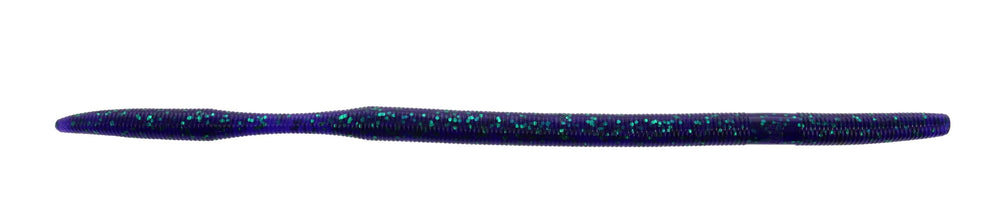Yamamoto Oki Worm Floater in purple emerald flake for bass lure action.