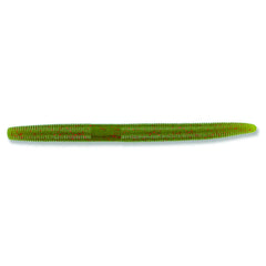 Yamamoto Senko 4-inch light green pumpkin with red flake on pack front, highlighting color and versatility for rigs.