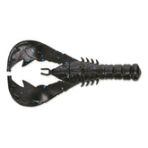 Yamamoto YAMA Craw Black with Large Blue Flake pack shot highlights color and scale.