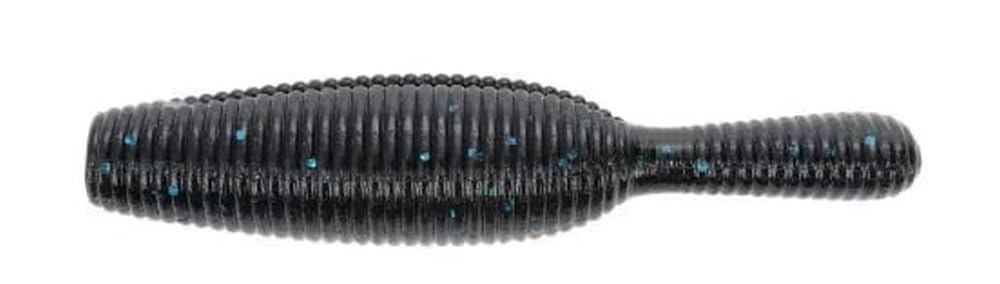 Yamamoto Yamatanuki 3.5in heavy soft plastic in black with blue flake, versatile for flipping and casting