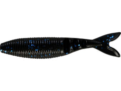 Yamamoto Zako Slim 3.5-inch black with large blue flake for finesse bass strikes