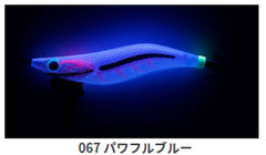 YAMASHITA Egi King Live No. 3.5 067 Powerful Blue side view, neon UV glow improves visibility