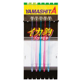 YAMASHITA Squid Pro Sabiki P5 14-1 overview shows sturdy 7-piece setup for reliable squid fishing