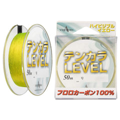 YAMATOYO Tenkara Line fluorocarbon yellow for improved visibility and casting control.