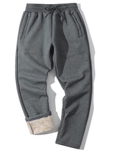 Yameekamulga fleece stretch sweatpants front view shows comfortable fit for lounge or commute