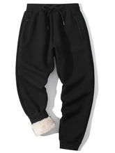 Yameekamulga Sherpa-lined sweatpants, front view, warm winter wear for active days