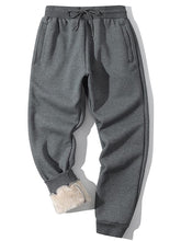 Yameekamulga sweatpants insulated sherpa lining folded for warm winter comfort
