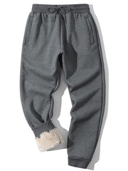 Yameekamulga sweatpants insulated sherpa lining folded for warm winter comfort