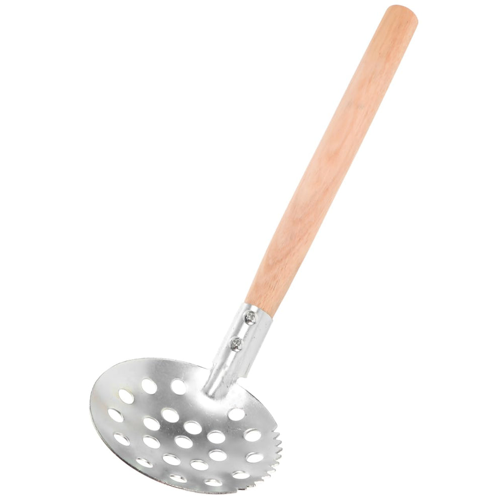 Yardwe ice fishing scoop with serrated edge for quick ice removal.
