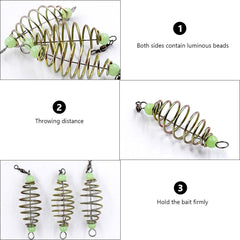 YARNOW carbon steel bait cage resists rust for reliable freshwater use