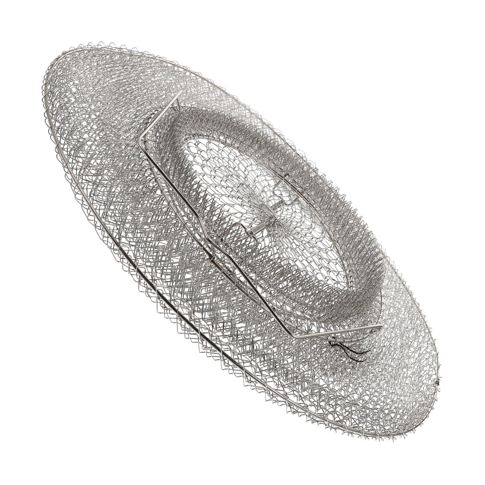 YARNOW stainless steel fish basket 28-inch folding ready for durable on-board use.