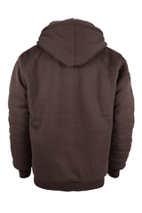 Yasumond men's sherpa-lined hoodie back view showing durable warmth for outdoor wear