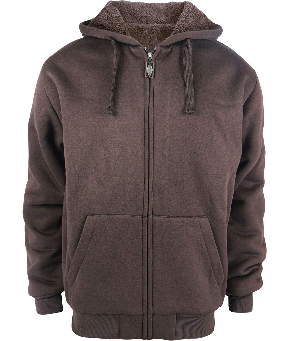 Yasumond men's sherpa-lined hoodie front view for cold commutes and cozy warmth