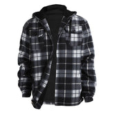 Yasumond plaid flannel jacket front-zip provides easy wear and everyday warmth.