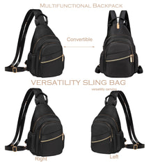 YAZEKOUS crossbody sling bag side pocket keeps essentials organized.