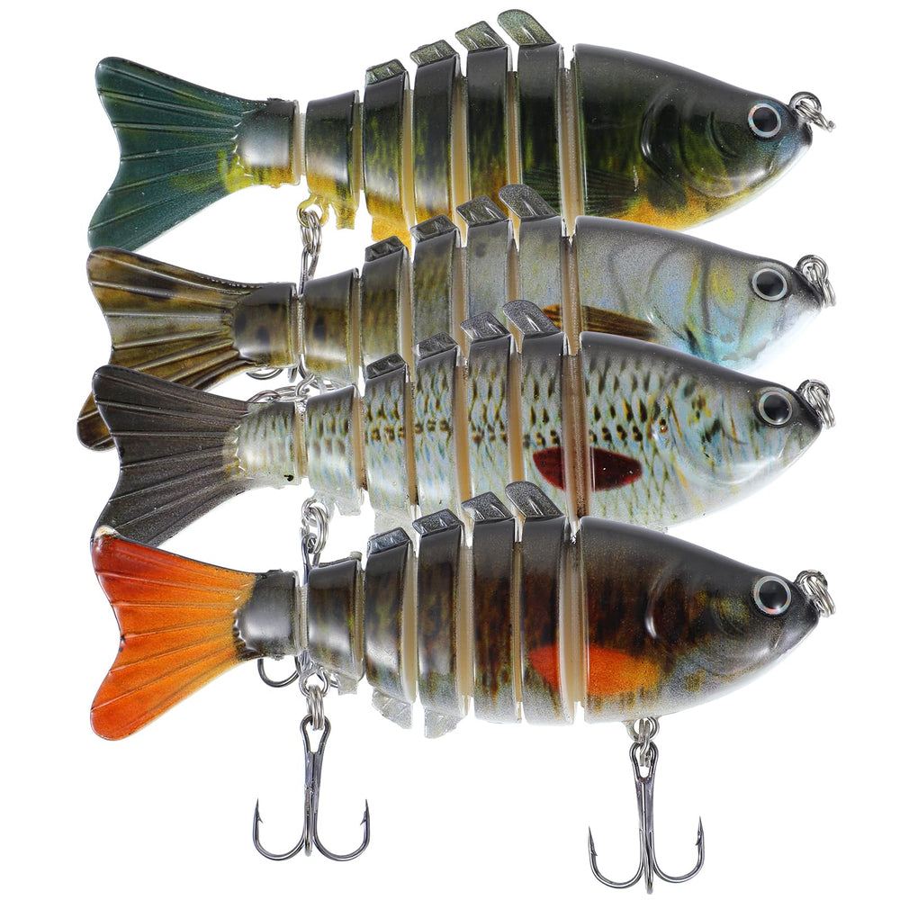 YBEATY 4-piece realistic fishing lures front view