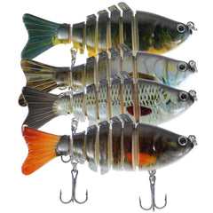 YBEATY 4-piece realistic fishing lures front view