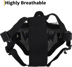 YBJMSFA skull mask close-up of adjustable elastic straps for easy tightening.