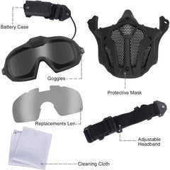 YBJMSFA mini fan system provides improved airflow and reduced lens fog.