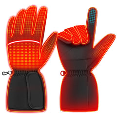 YBWLCLO heated gloves front view deliver outdoor warmth during winter rides.