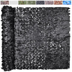 Yeacool camo netting foldable black design offers compact concealment for portable hunting setups.